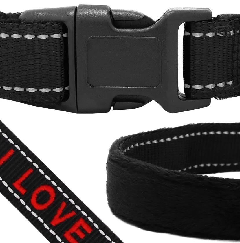 Personalized Dog Collar, Custom Collar Embroidered with Pet Name Phone Number, Reflective Pet Collar, Dog Collar, Small Medium Large Dogs