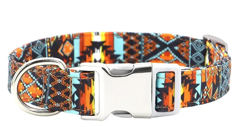 Personalized Dog Collar w/ Patterns - Engrave Your Pet's ID