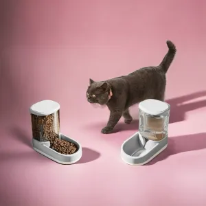Pet Automatic Feeder  Food and Watering Supplies Drinker Bowl Storage Dispenser