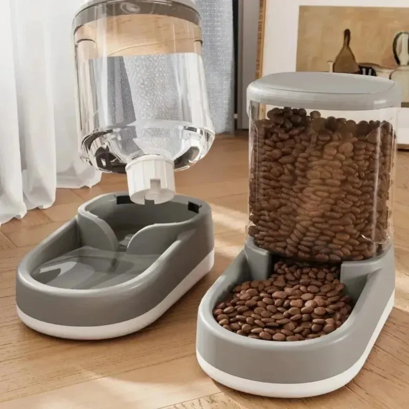 Pet Automatic Feeder  Food and Watering Supplies Drinker Bowl Storage Dispenser