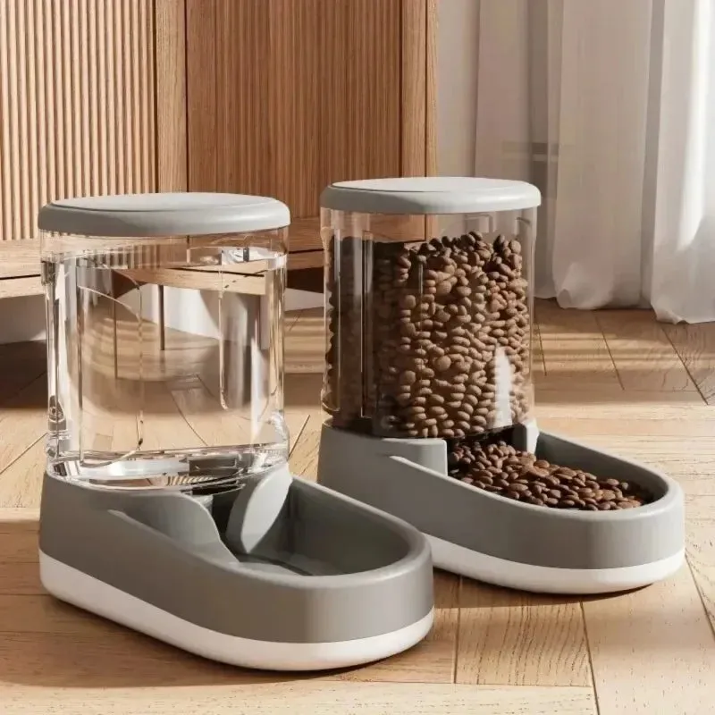 Pet Automatic Feeder  Food and Watering Supplies Drinker Bowl Storage Dispenser