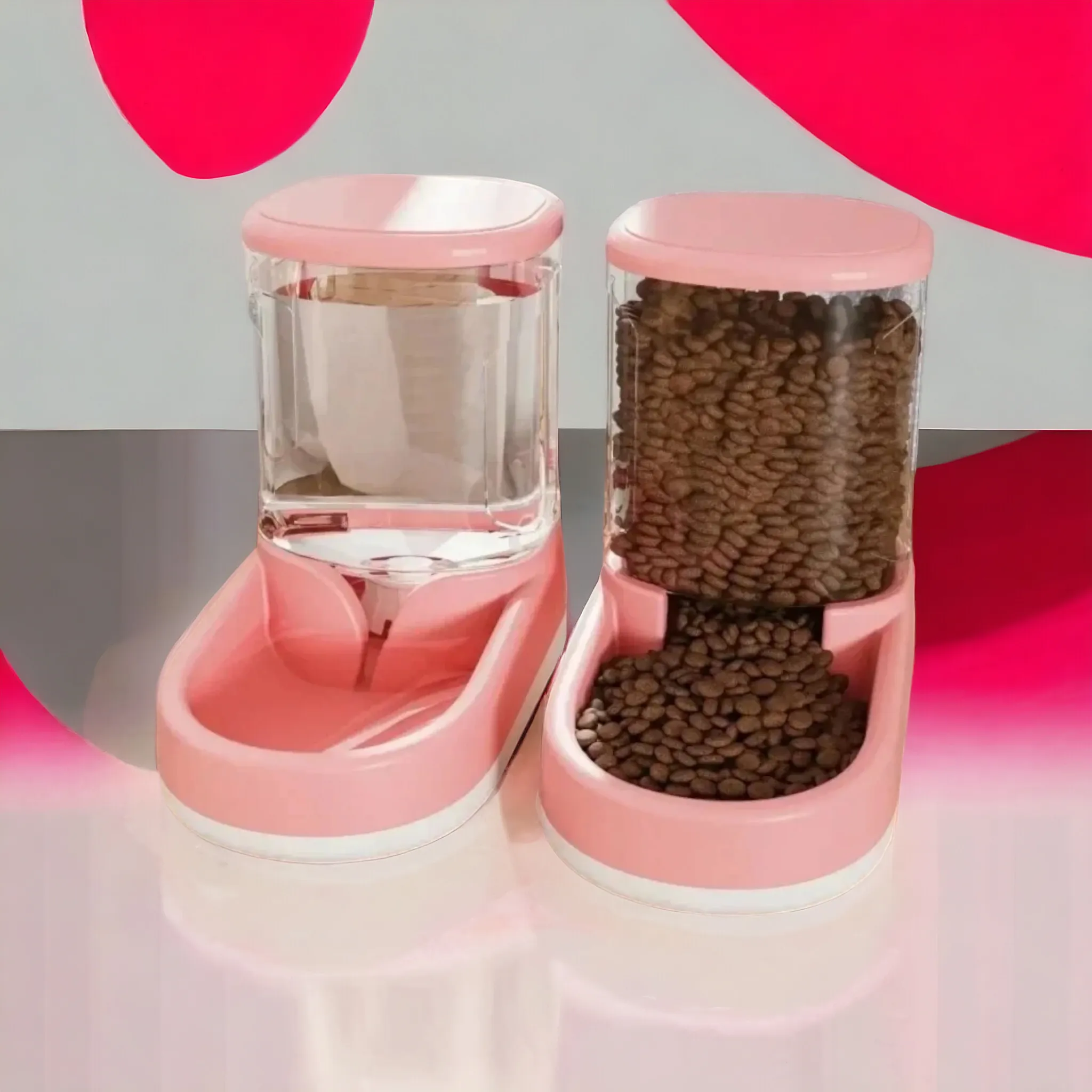 Pet Automatic Feeder  Food and Watering Supplies Drinker Bowl Storage Dispenser