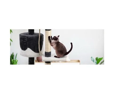 Pet Cat Scratcher Pole - White and Grey