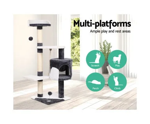 Pet Cat Scratcher Pole - White and Grey