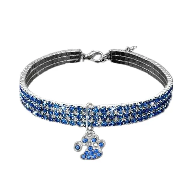 PetAffairs Claw Pendant Rhinestone Pet Collar