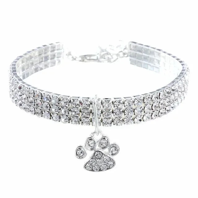 PetAffairs Claw Pendant Rhinestone Pet Collar