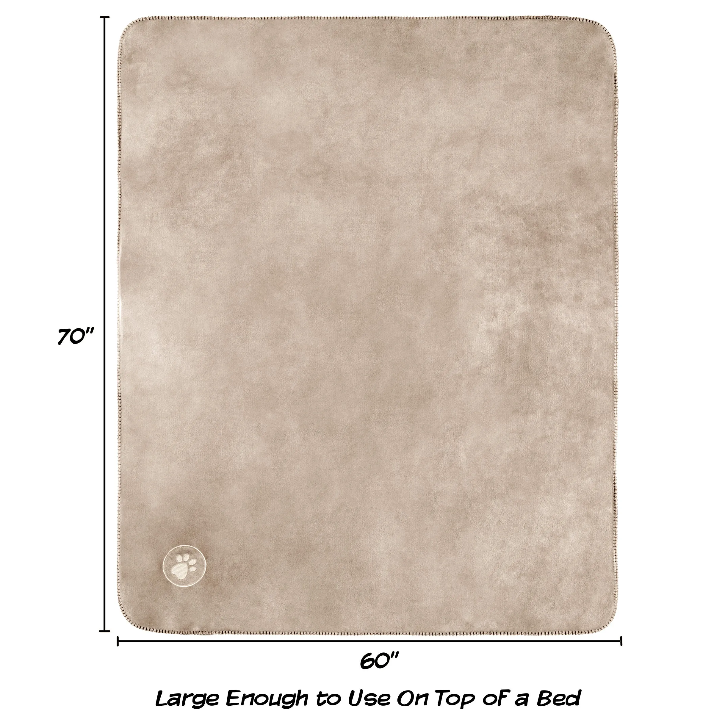 PETMAKER 60x70-Inch Waterproof Dog Blanket, Tan