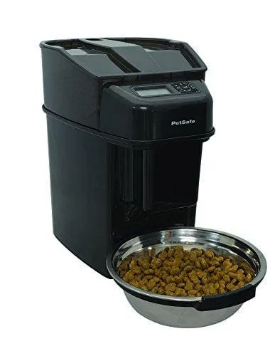 PetSafe Healthy Pet Simply Feed Automatic Pet Feeder, Dispenses Dog Food or Cat Food, Digital Clock