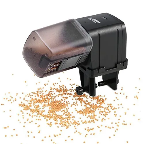 Petyoung Automatic Fish Feeder, WiFi Remote Control or Auto Fish Food Timer Feeder for Aquarium Fish Tank - USB Powered