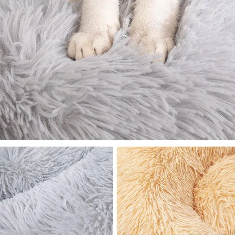 Plush round warm pet nest