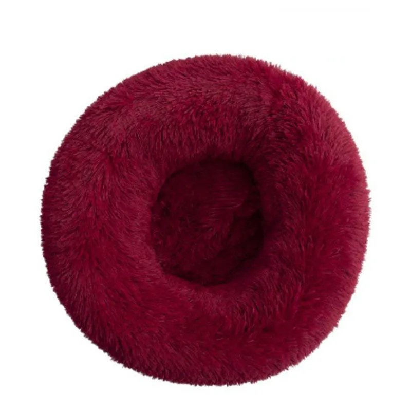 Plush round warm pet nest