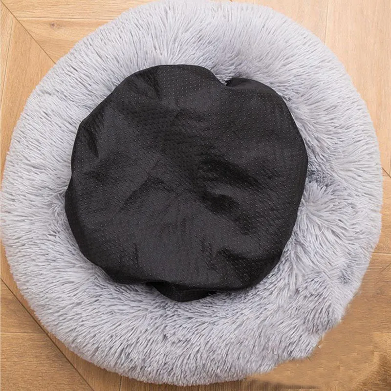 Plush round warm pet nest