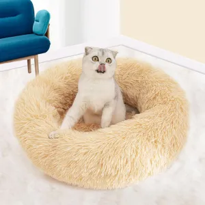 Plush round warm pet nest