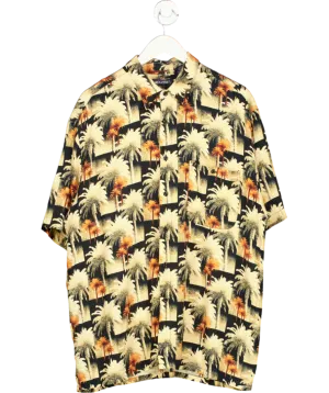 Puritan Multicoloured Palm Tree Print Hawaiin Shirt UK L