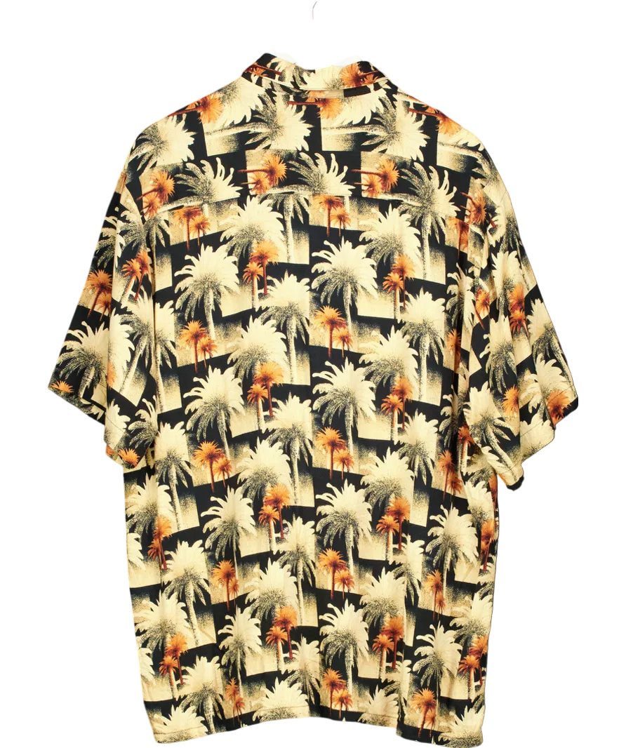 Puritan Multicoloured Palm Tree Print Hawaiin Shirt UK L