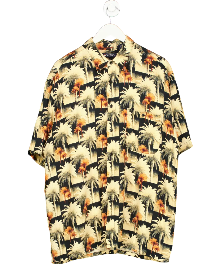 Puritan Multicoloured Palm Tree Print Hawaiin Shirt UK L