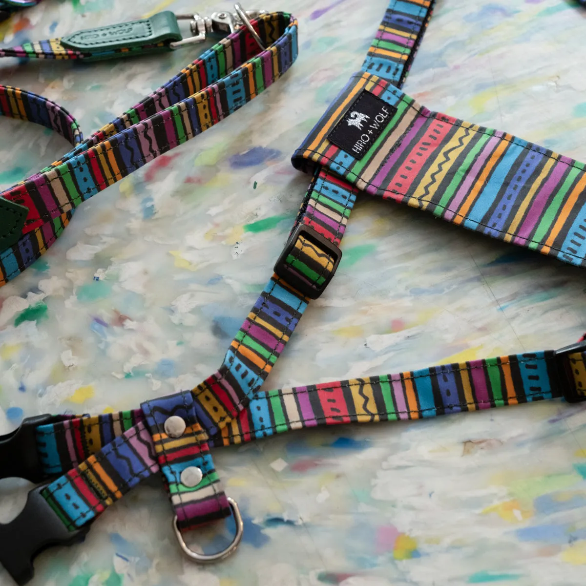 Rainbow Stripe Dog Harness