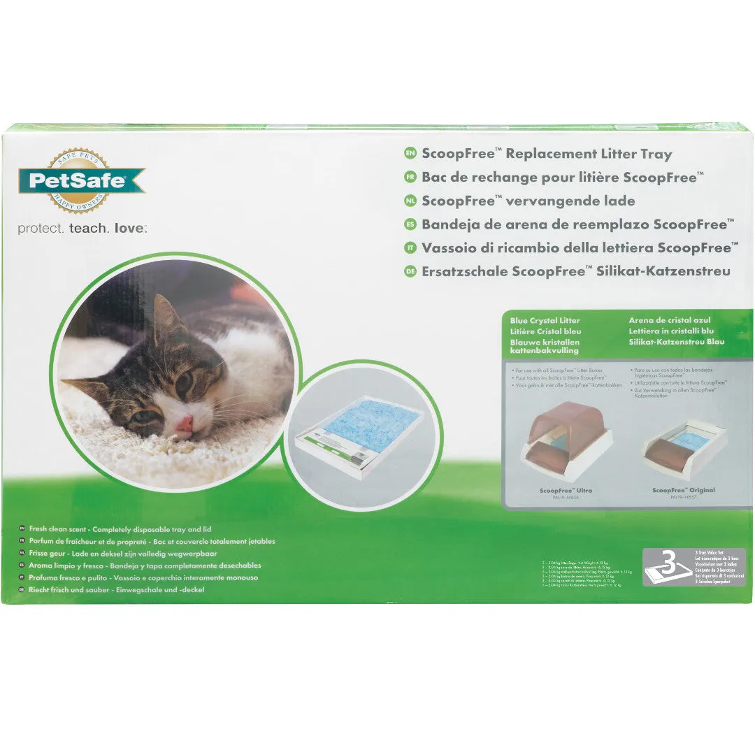ScoopFree® Replacement Blue Crystal Litter Tray (3-Pack)