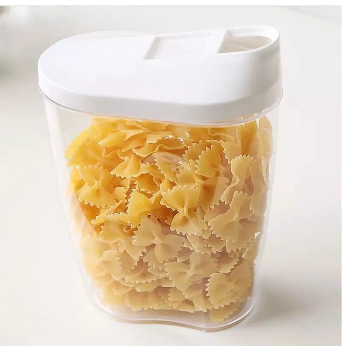 Set Of 5 Food Grade Plastic Food Sealed Cans, Cereal Containers Storage Set, Transparent Food Stuff Canister Keep Fresh Jar Set