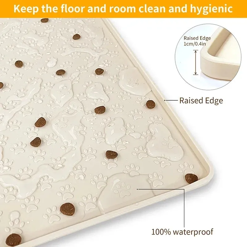 Silicone Waterproof Pet Placemat for Dogs and Cats