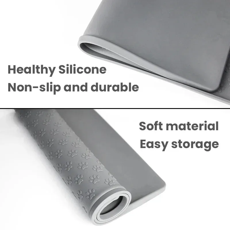 Silicone Waterproof Pet Placemat for Dogs and Cats