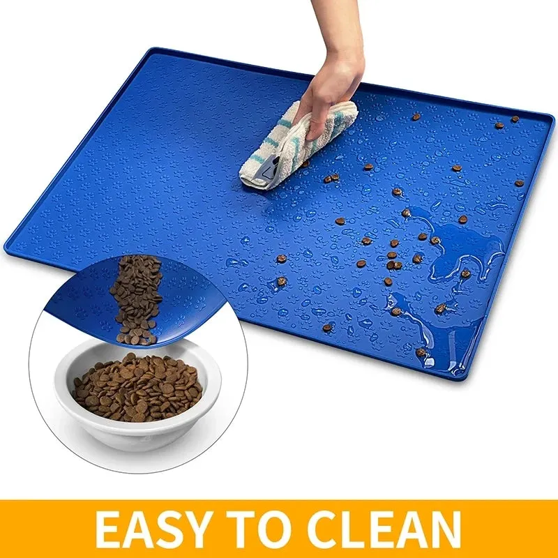 Silicone Waterproof Pet Placemat for Dogs and Cats