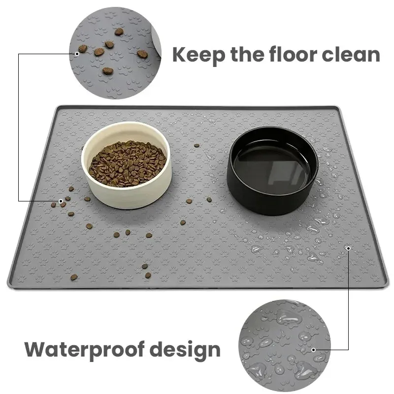 Silicone Waterproof Pet Placemat for Dogs and Cats