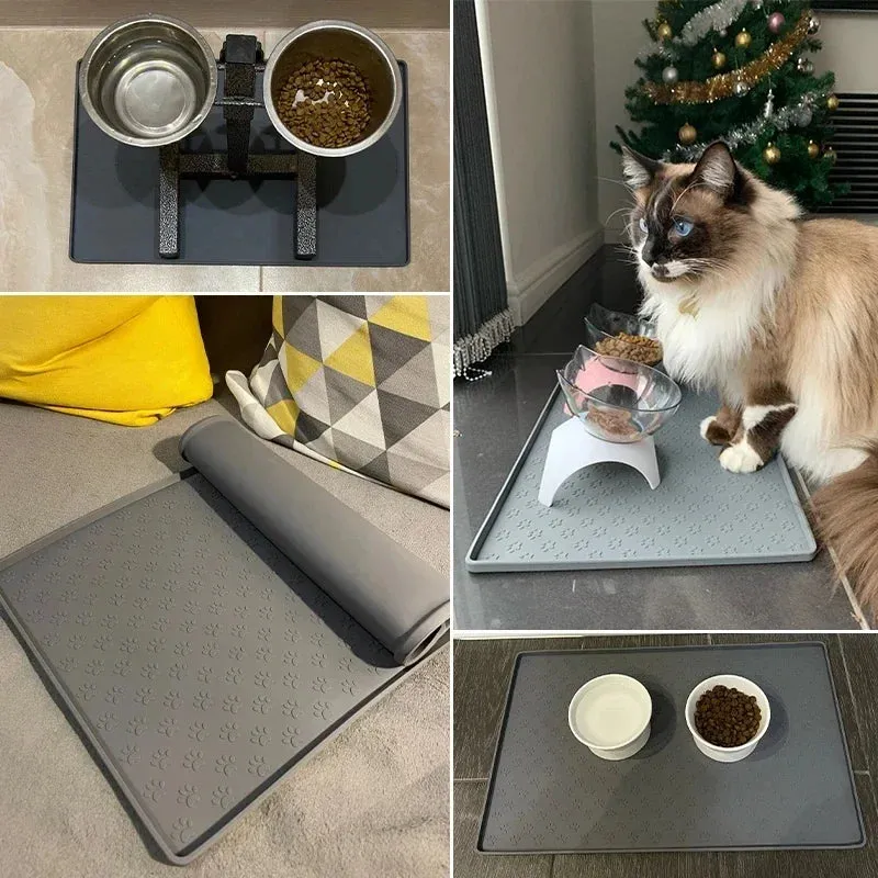 Silicone Waterproof Pet Placemat for Dogs and Cats
