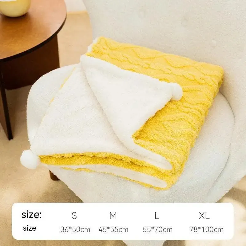 Soft Pet Blanket Style Solid Colour Cat Supplies