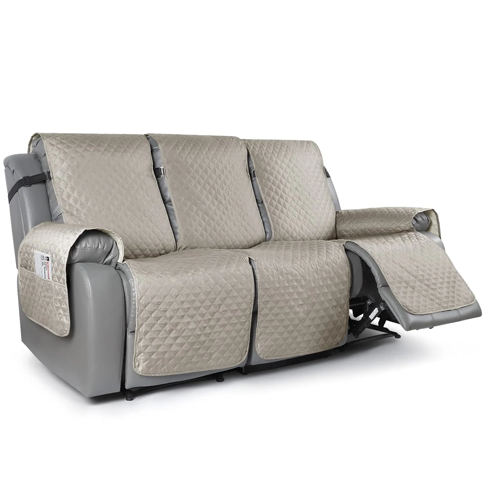 Sureix™ Non-Slip Loveseat Recliner Chair Cover Dark Grey