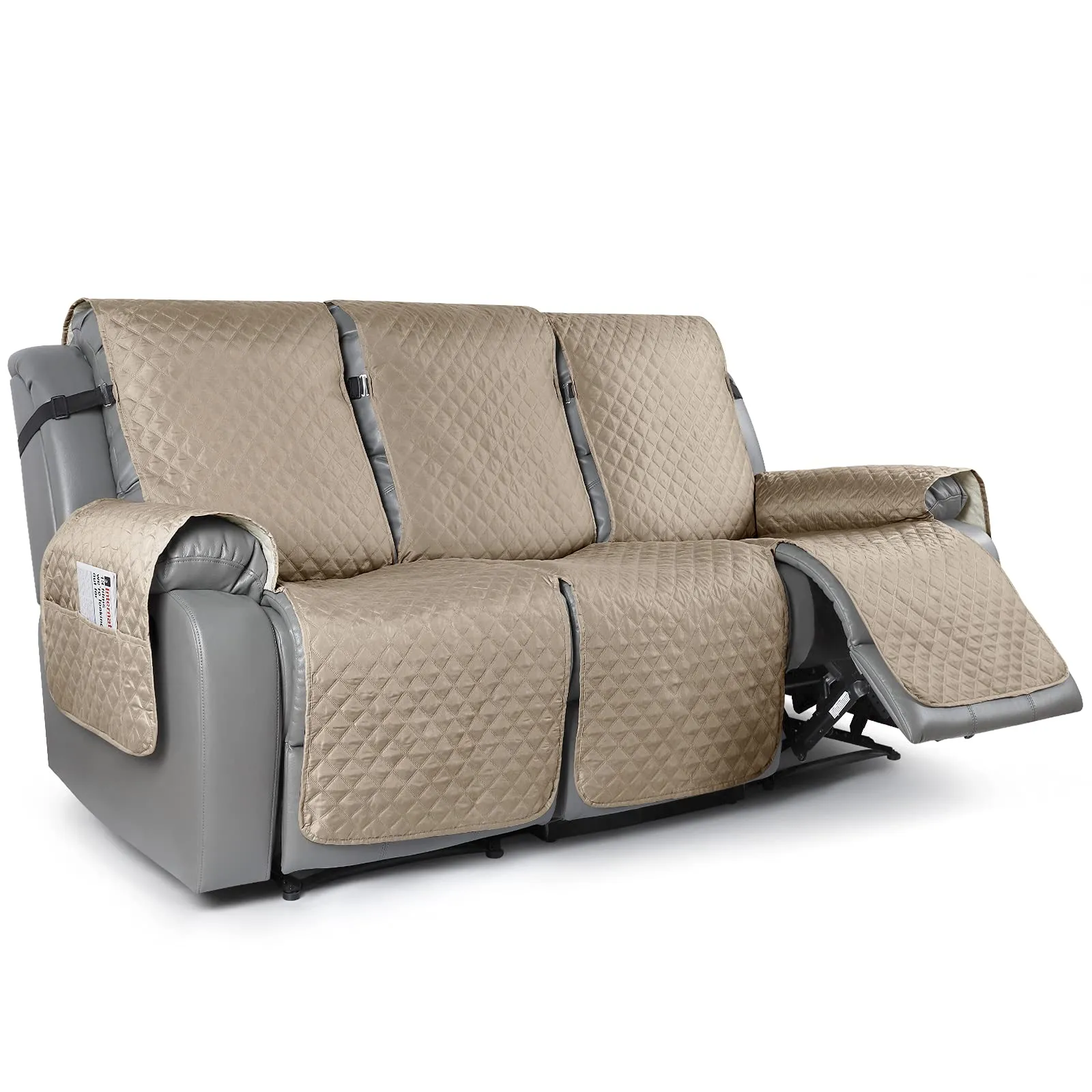 Sureix™ Non-Slip Loveseat Recliner Chair Cover Dark Grey