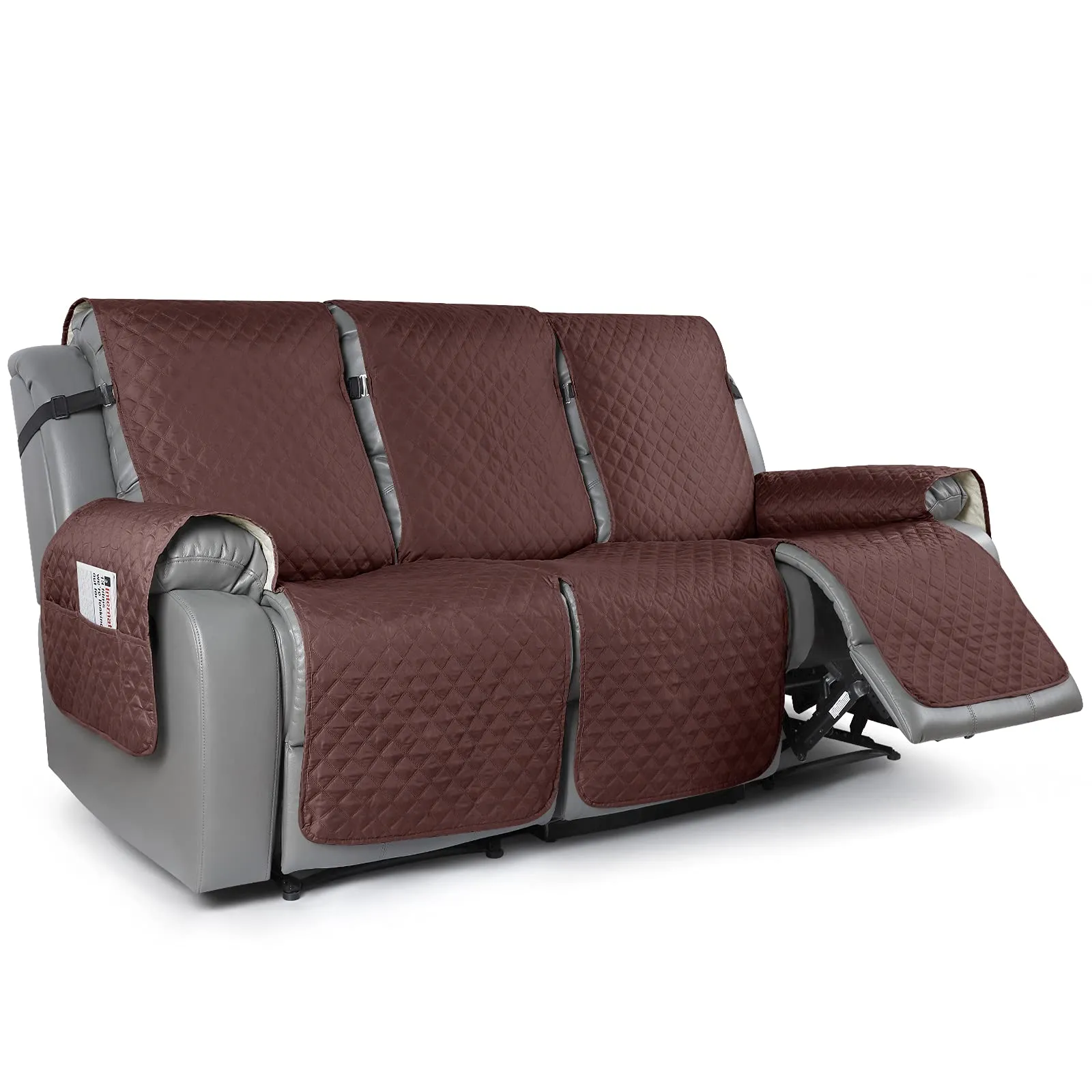 Sureix™ Non-Slip Loveseat Recliner Chair Cover Dark Grey