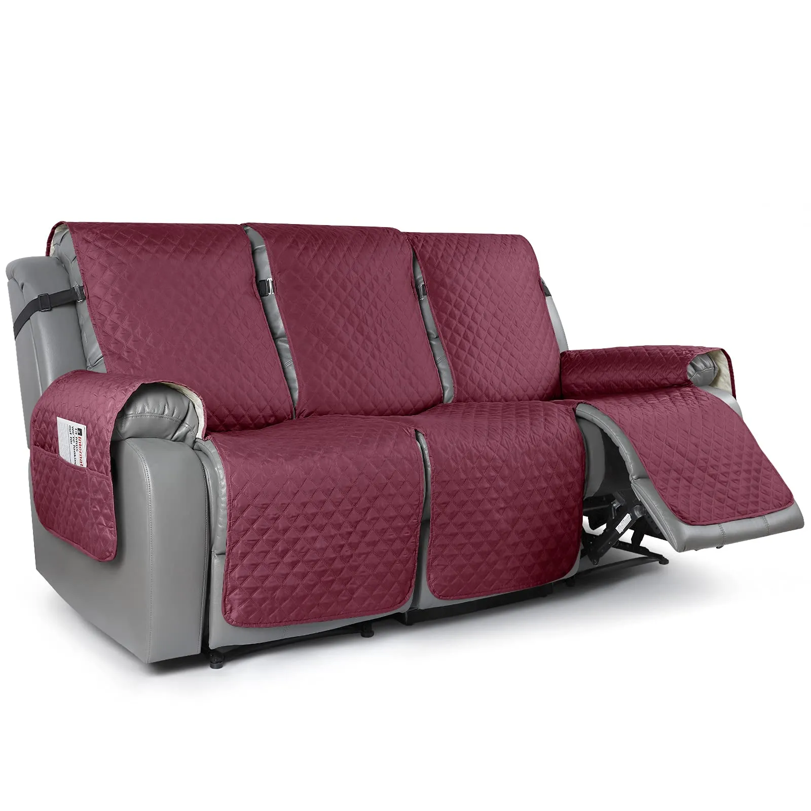 Sureix™ Non-Slip Loveseat Recliner Chair Cover Dark Grey
