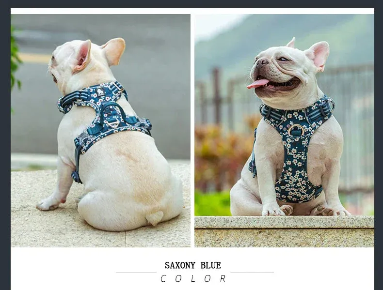 Truelove No-Pull Floral Pet Harness for Cats and Dogs - Breathable, Reflective, and Soft