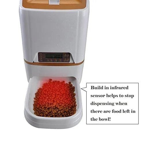 WESTLINK 6L Automatic Pet Feeder Food Dispenser for Cat Dog with Voice Recorder and Timer Programmable