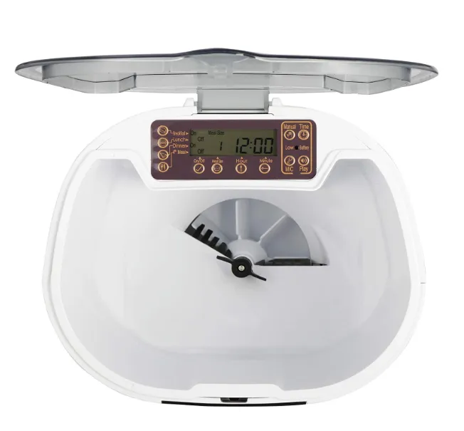 ZENY™Automatic Pet Feeder Food Dispenser for Cats and Dogs with Timer Programmable, Voice Recorder, Distribution Alarms,Portion Control, 4 Meals a Day
