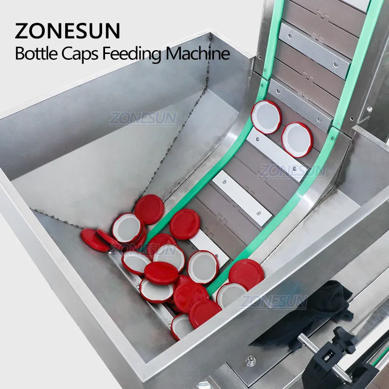 ZONESUN ZS-SLJ1 Automatic Customize Bulk Cap Feeding Elevator Lid Feeder Plastic PET Bottle Cap Feeding Machine