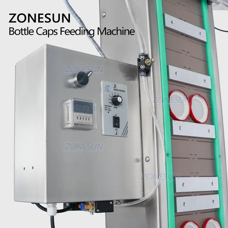 ZONESUN ZS-SLJ1 Automatic Customize Bulk Cap Feeding Elevator Lid Feeder Plastic PET Bottle Cap Feeding Machine