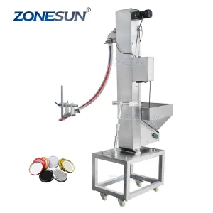 ZONESUN ZS-SLJ1 Automatic Customize Bulk Cap Feeding Elevator Lid Feeder Plastic PET Bottle Cap Feeding Machine