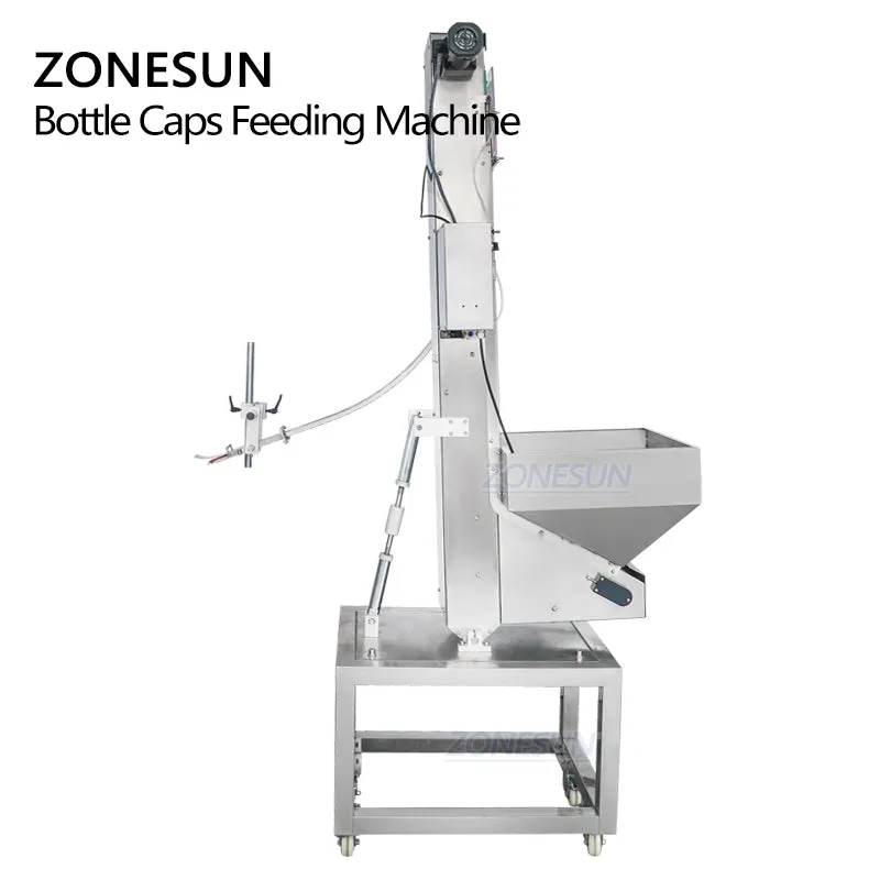 ZONESUN ZS-SLJ1 Automatic Customize Bulk Cap Feeding Elevator Lid Feeder Plastic PET Bottle Cap Feeding Machine